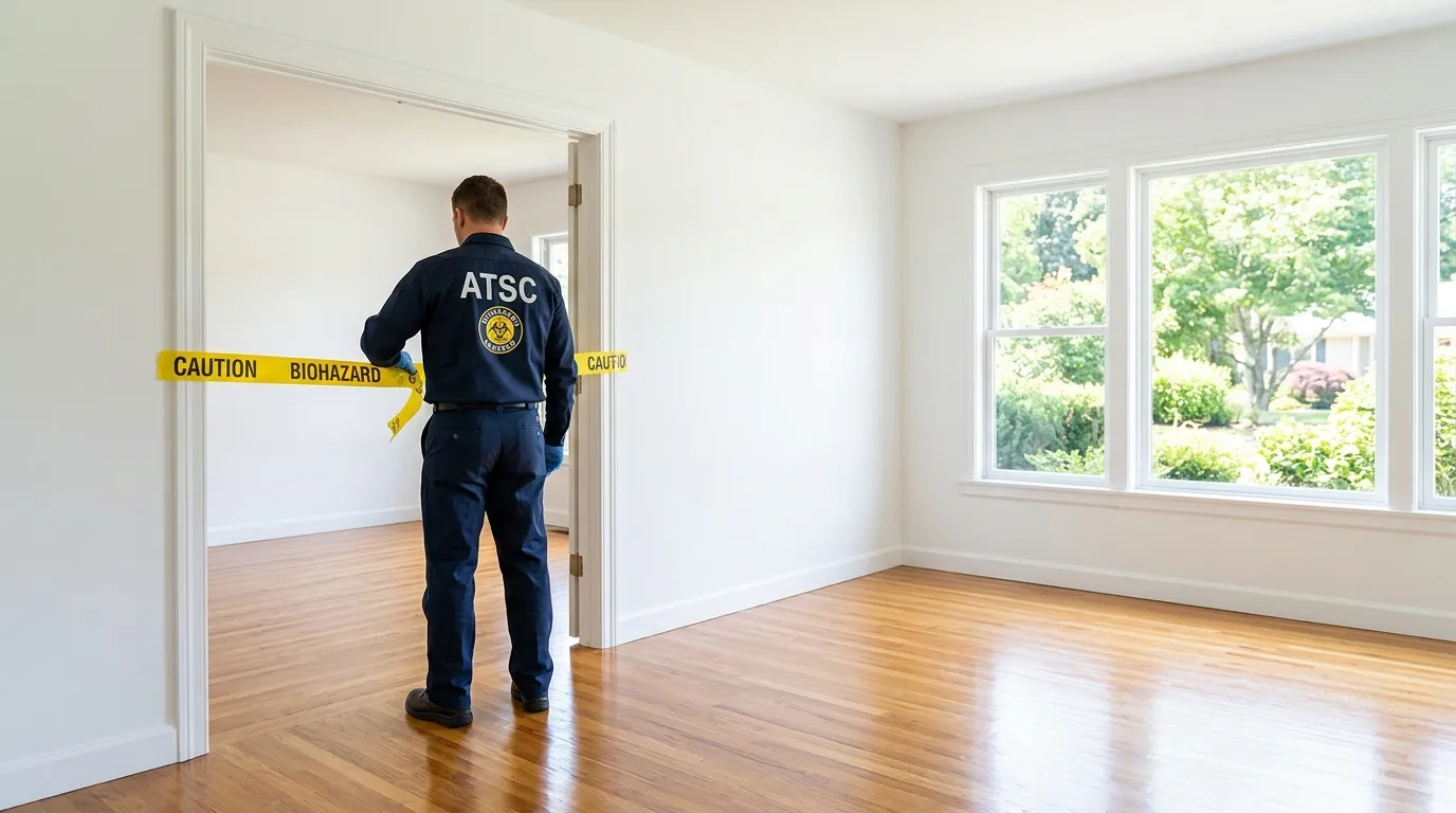 Certified biohazard cleanup crew performing Decomposition Cleanup in Lemont